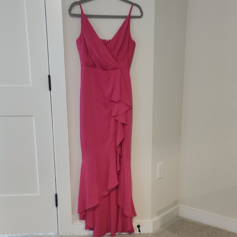 BCBGMaxAzria Fuchsia High Low Dress